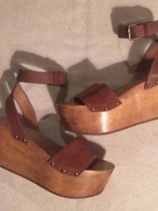 Kelsi Dagger Shoes - KDB studded wooden platform heels